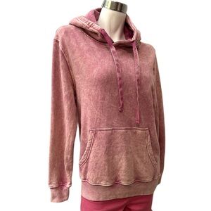 PAPERBACKS ~UNISEX  Mineral Wash Hoodie in Rose